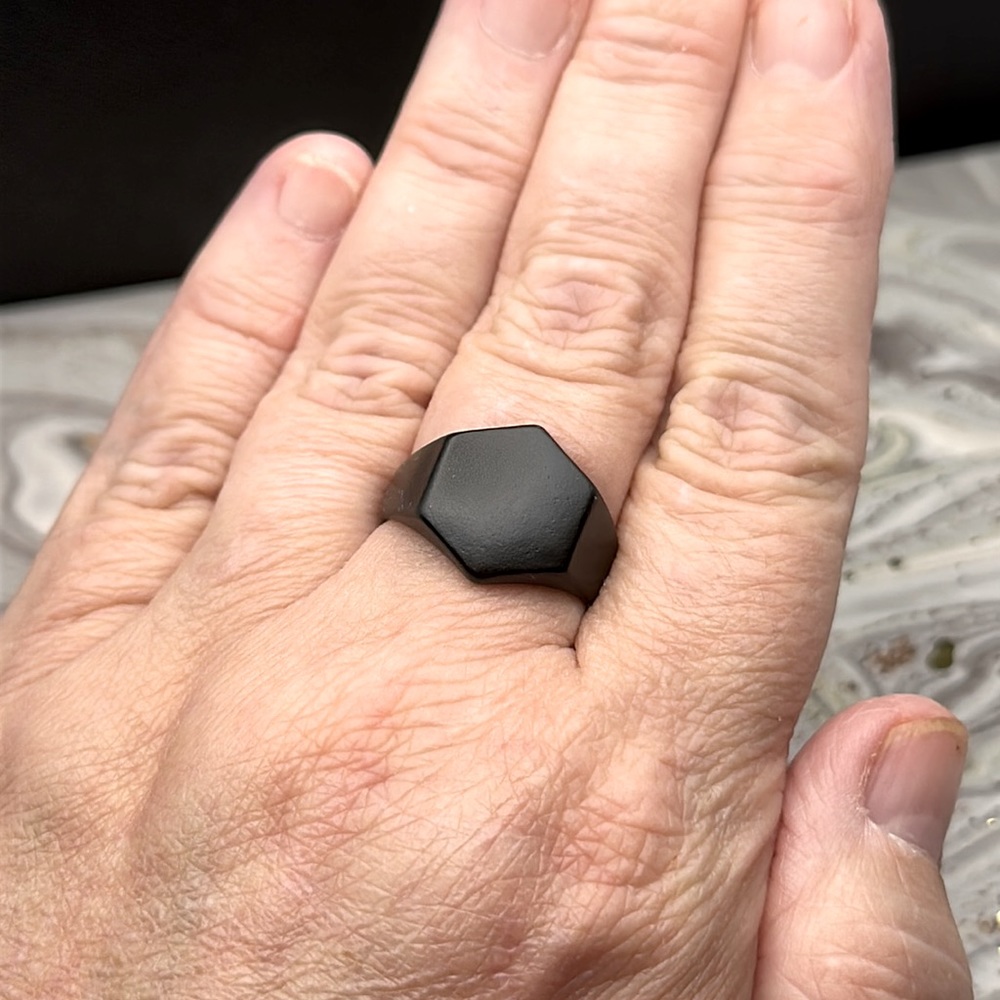 Men’s Black Ring, Fashion Jewelry